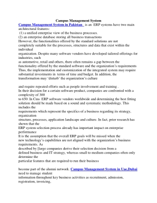Campus management system software