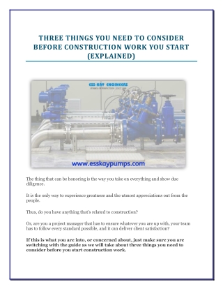 Three Things You Need To Consider Before Construction Work You Start