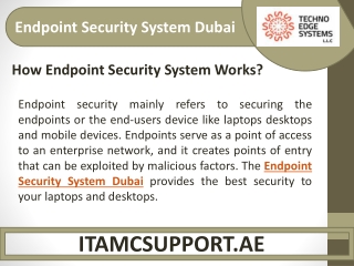 How Endpoint Security System and Solutions Works in Dubai