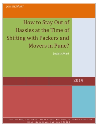 How to Stay Out of Hassles at the Time of Shifting with Packers and Movers in Pune?