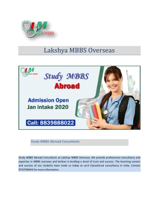 Study MBBS Abroad Consultants