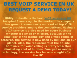 Best VoIP Service Provider in UK