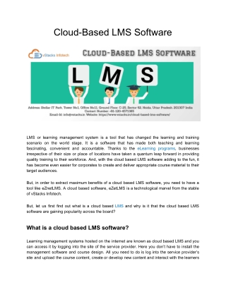 Cloud-Based LMS Software