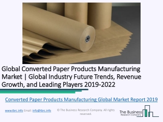 Global Converted Paper Products Manufacturing Market Report 2019