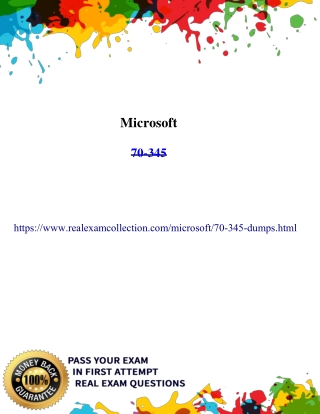 Microsoft 70-345 Exam Dumps, 100% Free 70-345 Questions