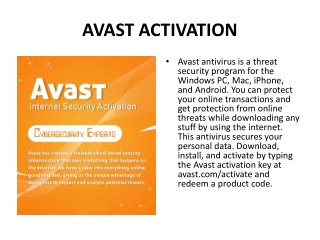 avast.com/activate | Download & Install Avast