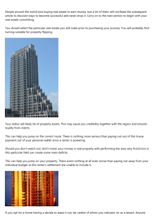 Real Estate Property Making an investment Intricacies To Get Information About
