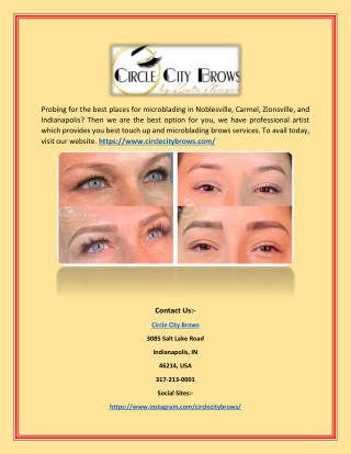 Best Place for Microblading Indianapolis - Circlecitybrows.com