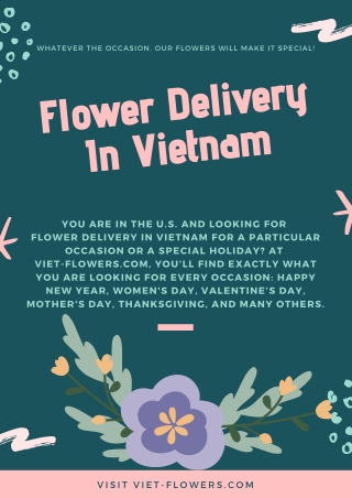 Flower Delivery In Vietnam through Viet-flowers.com
