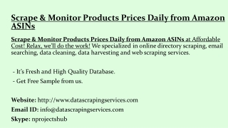Scrape & Monitor Products Prices Daily from Amazon ASINs