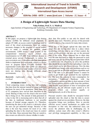 A Design of Lightweight Secure Data Sharing