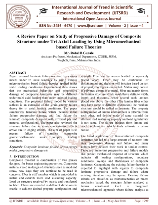 A Review Paper on Study of Progressive Damage of Composite Structure under Tri Axial Loading by Using Micromechanical ba