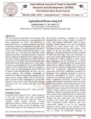 Agricultural Drone using IoT