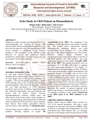 Echo Study in CKD Patient on Heamodialysis