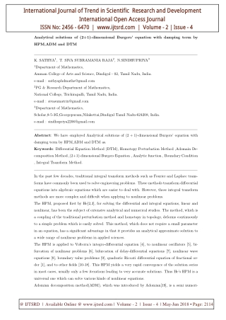 Analytical solutions of 2 1 dimensional Burgers equation with damping term by HPM,ADM and DTM