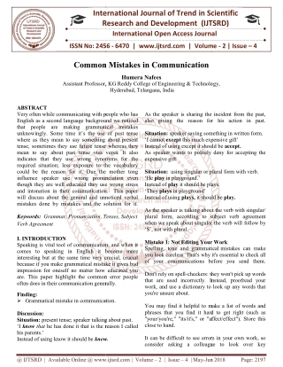 Common Mistakes in Communication
