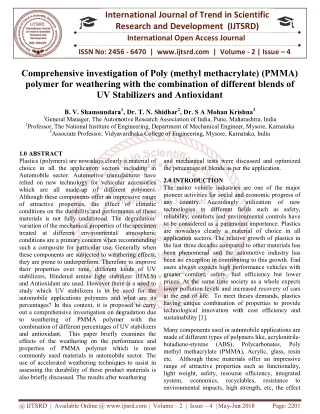 Comprehensive investigation of Poly methyl methacrylate PMMA polymer for weathering with the combination of different bl