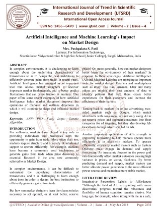 Artificial Intelligence and Machine Learning's Impact on Market Design