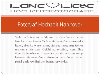 Hochzeitsfotograf Hannover