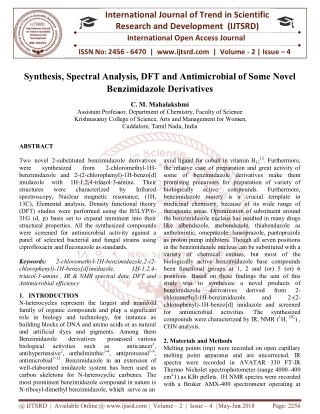 Synthesis, Spectral Analysis, DFT and Antimicrobial of Some Novel Benzimidazole Derivatives