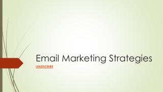 Email Marketing Strategies