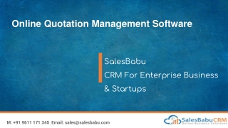 Online Quotation Management Software