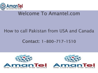 Amantel- Buy Cheap International Calls to Pakistan