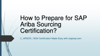 Exam Guide and Latest Questions Answers For  SAP Ariba Sourcing Certification.