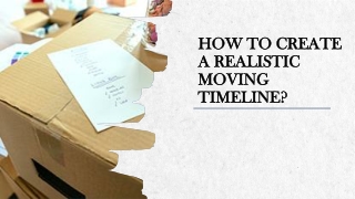 Moving Timeline and Checklist