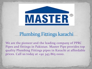 Plumbing Fittings karachi