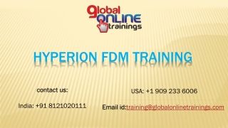Hyperion FDM training - Global Online Trainings