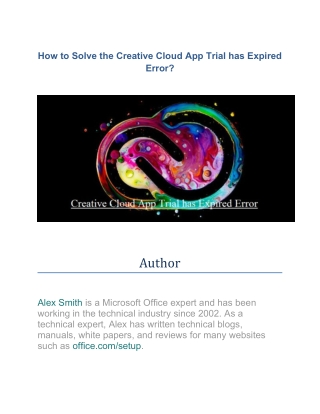 How to Solve the Creative Cloud App Trial has Expired Error?
