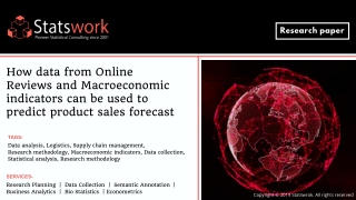 How data from Online Reviews and Macroeconomic indicators can be used to predict product sales forecast