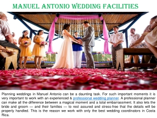 Manuel Antonio Wedding Facilities