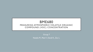 BME680 measuring  atmospheric volatile organic  compound (VOC)  concentration