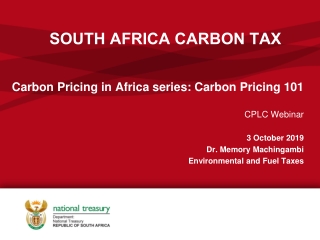 SOUTH AFRICA  CARBON TAX