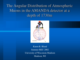 The Angular Distribution of Atmospheric Muons in the AMANDA detector at a depth of 1730m