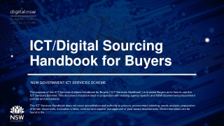 ICT/Digital Sourcing Handbook for Buyers