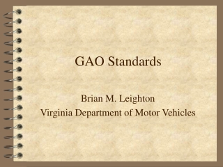 GAO Standards