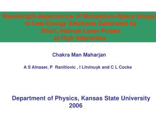 Wavelength-dependence of Momentum-Space Images  of Low-Energy Electrons Generated by