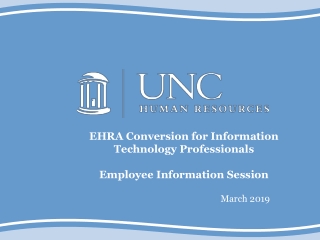 EHRA Conversion for Information Technology  Professionals Employee Information  Session