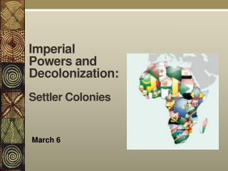 Imperial Powers and Decolonization: Settler Colonies