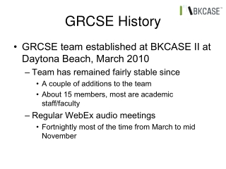 GRCSE History