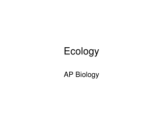 Ecology