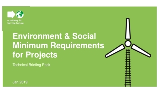 Environment &amp; Social   Minimum Requirements for Projects