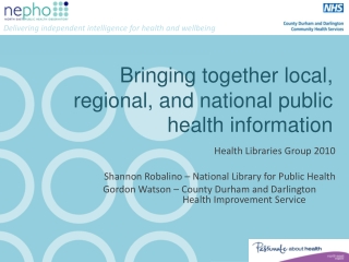 Bringing together local, regional, and national public health information