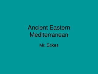 Ancient Eastern Mediterranean