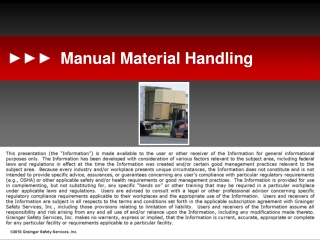 Manual Material Handling