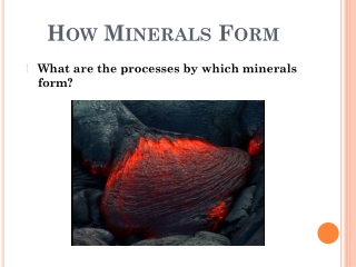 How Minerals Form