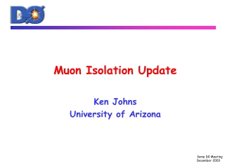 Muon Isolation Update